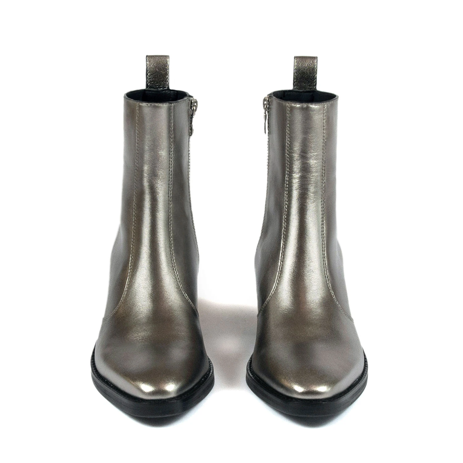 Richards – Silver Leather Zip Boots – 15 Year Anniversary 4 Richards – Silver Leather Zip Boots – 15 Year Anniversary - Image 4