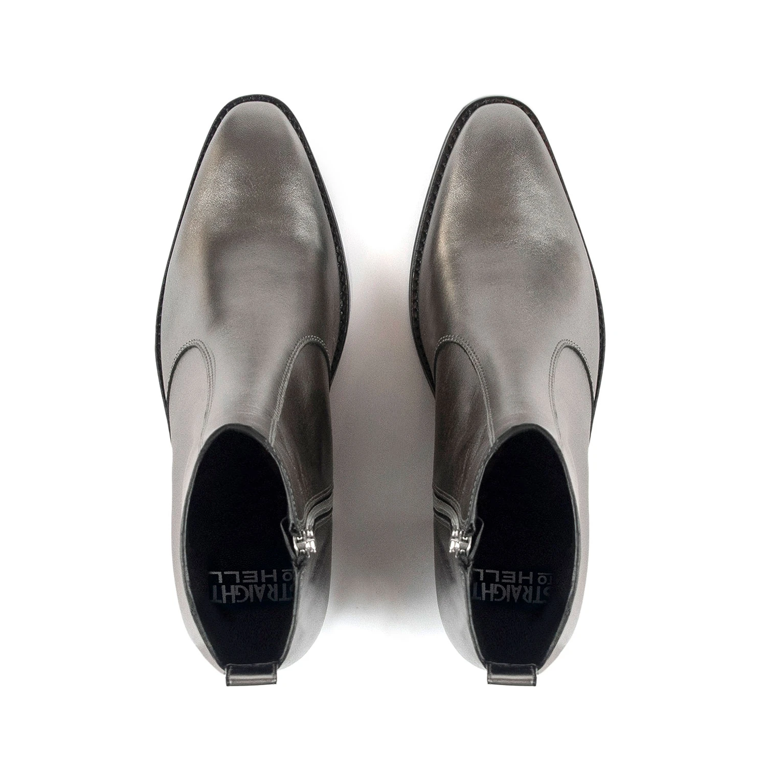 Richards – Silver Leather Zip Boots – 15 Year Anniversary 5 Richards – Silver Leather Zip Boots – 15 Year Anniversary - Image 5