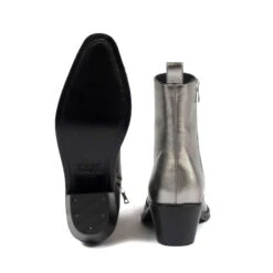 Richards – Silver Leather Zip Boots – 15 Year Anniversary 14 Richards – Silver Leather Zip Boots – 15 Year Anniversary -Straight To Hell ric sil wom w 6