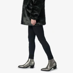 Richards – Silver Leather Zip Boots – 15 Year Anniversary 15 Richards – Silver Leather Zip Boots – 15 Year Anniversary -Straight To Hell ric sil wom w 7