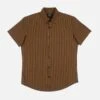 Rip This Joint – Black And Brown Striped Shirt (Size M)