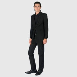 Riviera – Black And White Pinstriped Blazer -Straight To Hell riv blk wht pin w 8