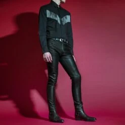 Skinny James – Skinny Fit Leather Pants -Straight To Hell ski jam lea thumb scaled 1