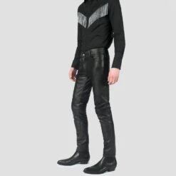 Skinny James – Skinny Fit Leather Pants -Straight To Hell ski jam lea w 2
