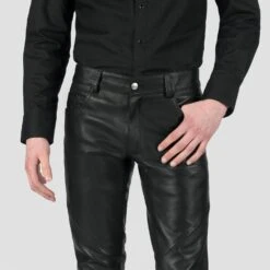 Skinny James – Skinny Fit Leather Pants -Straight To Hell ski jam lea w 6