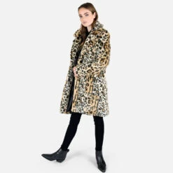 Stevie – Leopard Faux Fur Coat -Straight To Hell ste tan w 2