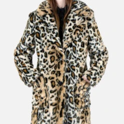 Stevie – Leopard Faux Fur Coat -Straight To Hell ste tan w 7
