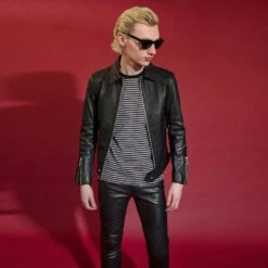 Thunder – Leather Jacket -Straight To Hell thu blk nic thumb