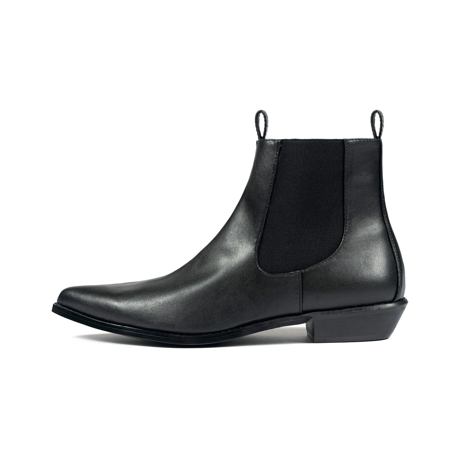 Vegan Addison – Black Faux Leather Chelsea Boots (Size 8.5, 10.5, 13, 14) 2 Vegan Addison – Black Faux Leather Chelsea Boots (Size 8.5, 10.5, 13, 14) - Image 2