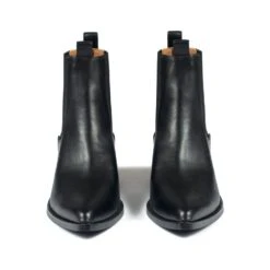 Vegan Addison – Black Faux Leather Chelsea Boots (Size 8, 9) -Straight To Hell veg add blk wom w 4