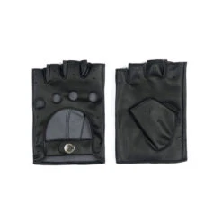 Vegan Bullitt Fingerless – Faux Leather Gloves (Size M, L)