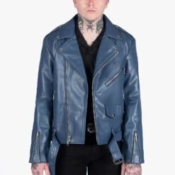 Vegan Commando – Blue And Nickel – Faux Leather Jacket (Size 34, 36, 38S, 38, 40, 42) 17 Vegan Commando – Blue And Nickel – Faux Leather Jacket (Size 34, 36, 38S, 38, 40, 42) -Straight To Hell veg com blu nic sthvl men w 3