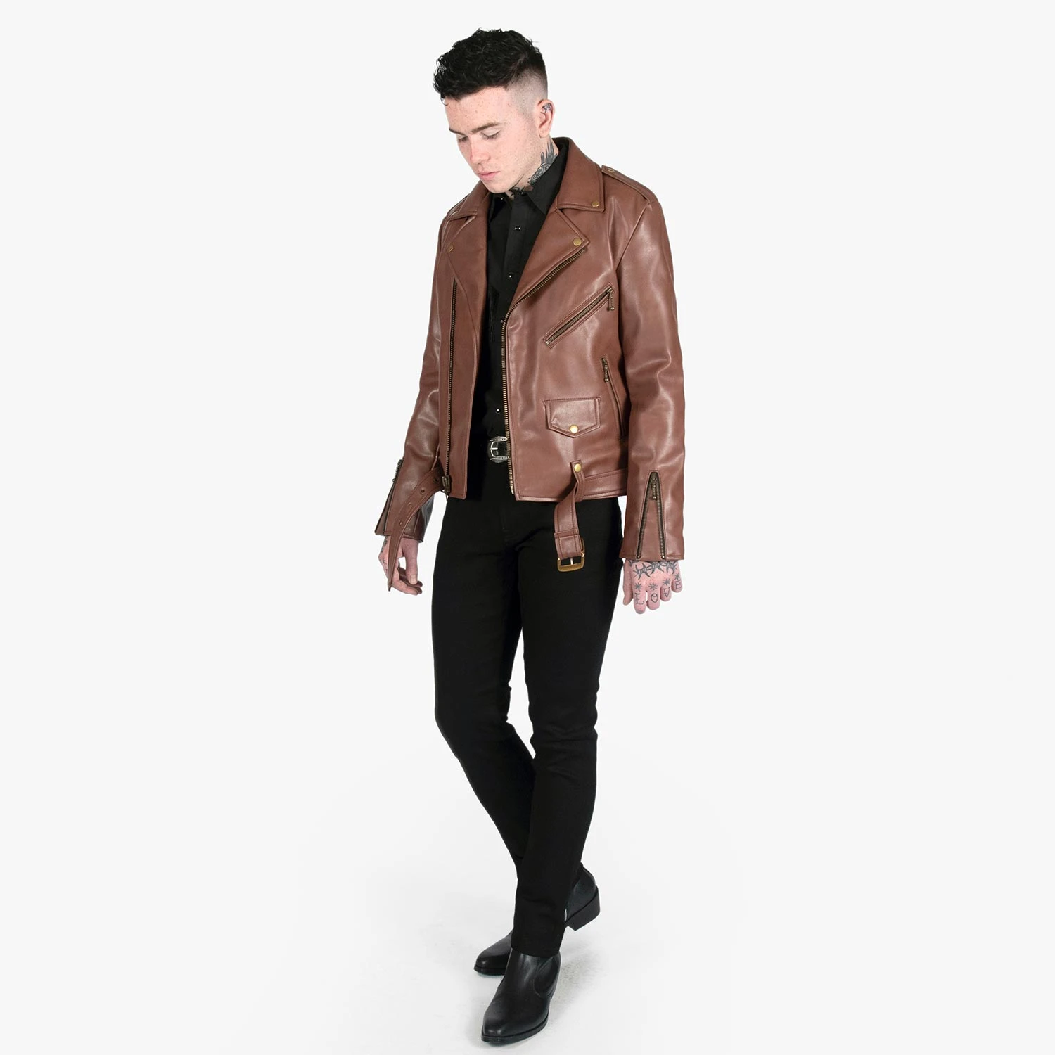 Vegan Commando – Brown And Brass (Size 34) 5 Vegan Commando – Brown And Brass (Size 34) - Image 5