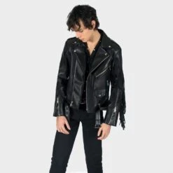 Vegan Commando Fringe – Faux Leather Jacket With Fringe (Size 34S, 34, 36S, 36, 38S, 38, 40, 42, 46, 50, 52) 16 Vegan Commando Fringe – Faux Leather Jacket With Fringe (Size 34S, 34, 36S, 36, 38S, 38, 40, 42, 46, 50, 52) -Straight To Hell veg com fri men 2024 w 3
