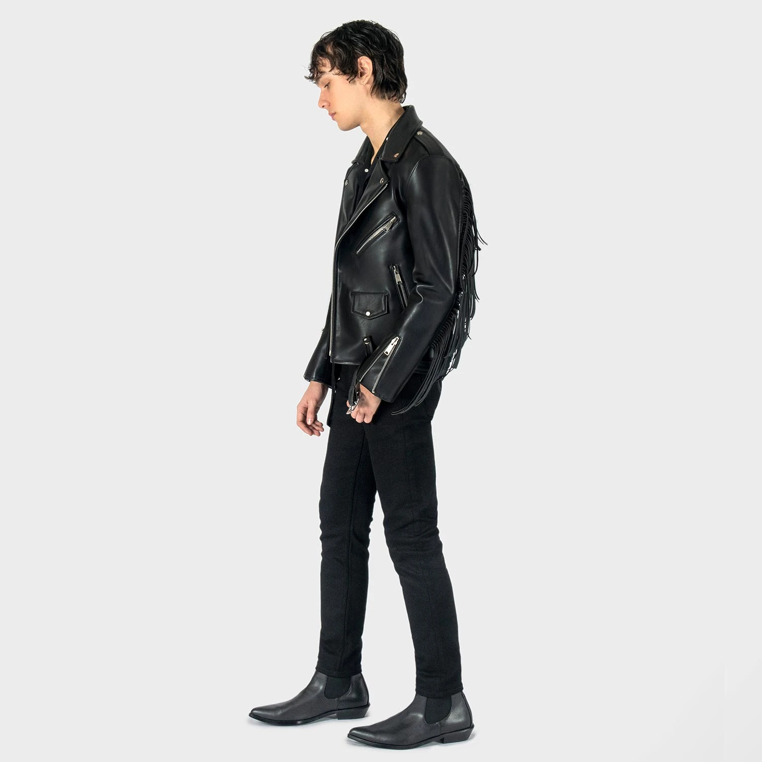 Vegan Commando Fringe – Faux Leather Jacket With Fringe (Size 34S, 34, 36S, 36, 38S, 38, 40, 42, 46, 50, 52) 6 Vegan Commando Fringe – Faux Leather Jacket With Fringe (Size 34S, 34, 36S, 36, 38S, 38, 40, 42, 46, 50, 52) - Image 6