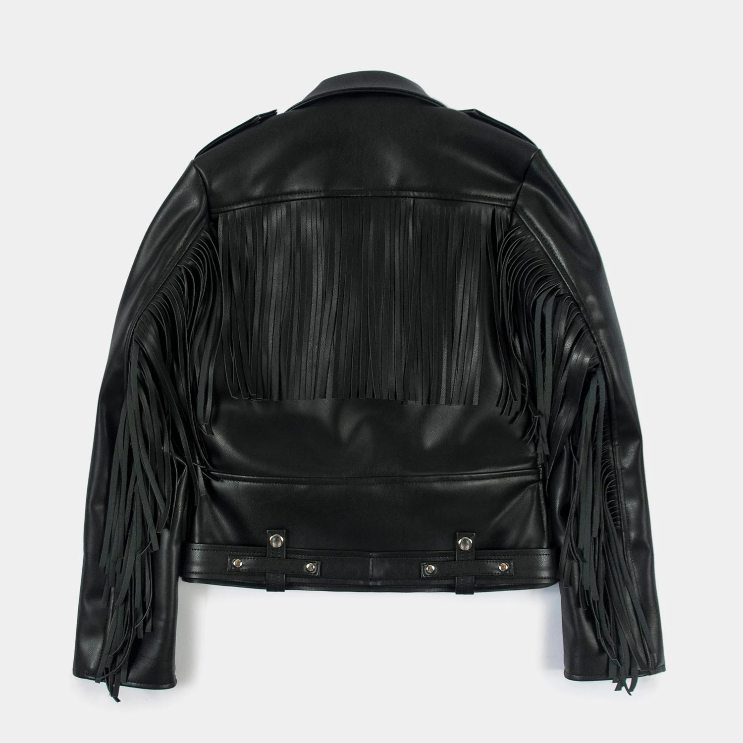 Vegan Commando Fringe – Faux Leather Jacket With Fringe 10 Vegan Commando Fringe – Faux Leather Jacket With Fringe - Image 10