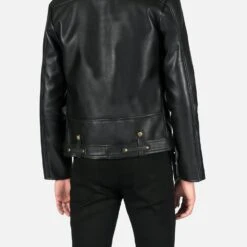 Vegan Commando Long – For Tall Men – Black And Brass Faux Leather Jacket 16 Vegan Commando Long – For Tall Men – Black And Brass Faux Leather Jacket -Straight To Hell veg com lon blk nic sthvl w 5