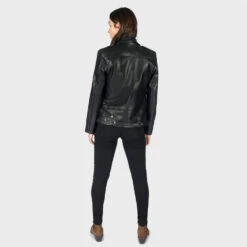 Vegan Commando Oversized – Faux Leather Jacket (Size XS, S, M, L, XL, 2XL, 3XL, 4XL, 5XL) -Straight To Hell veg com ove blk nic w 4