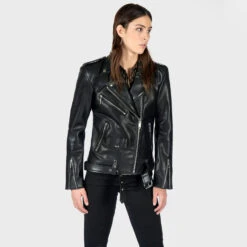 Vegan Commando Oversized – Faux Leather Jacket (Size XS, S, M, L, XL, 2XL, 3XL, 4XL, 5XL) -Straight To Hell veg com ove blk nic w 5