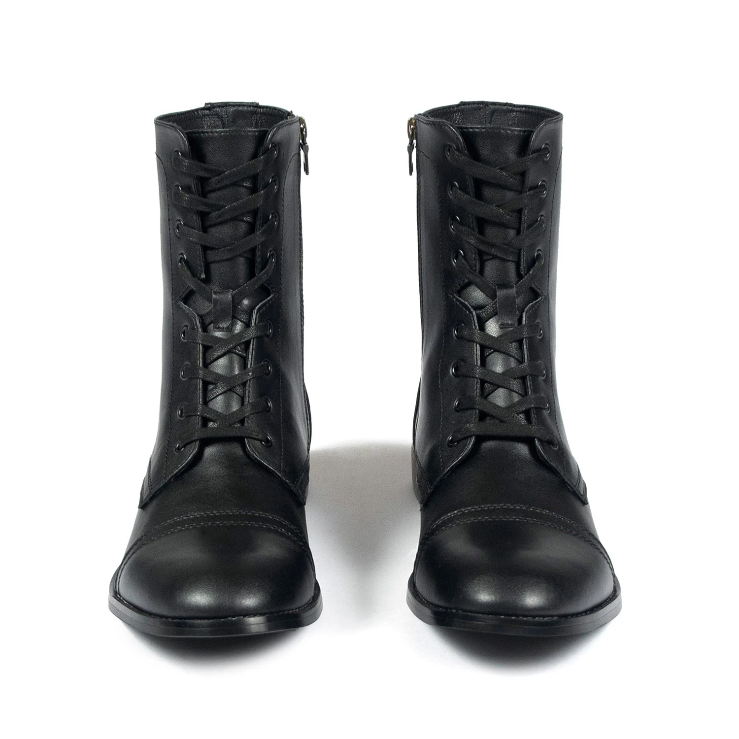 Vegan Division – Black And Brass Faux Leather Combat Boots (Size 7, 7.5, 8, 8.5, 9, 9.5, 10, 10.5, 11, 12, 14) 4 Vegan Division – Black And Brass Faux Leather Combat Boots (Size 7, 7.5, 8, 8.5, 9, 9.5, 10, 10.5, 11, 12, 14) - Image 4