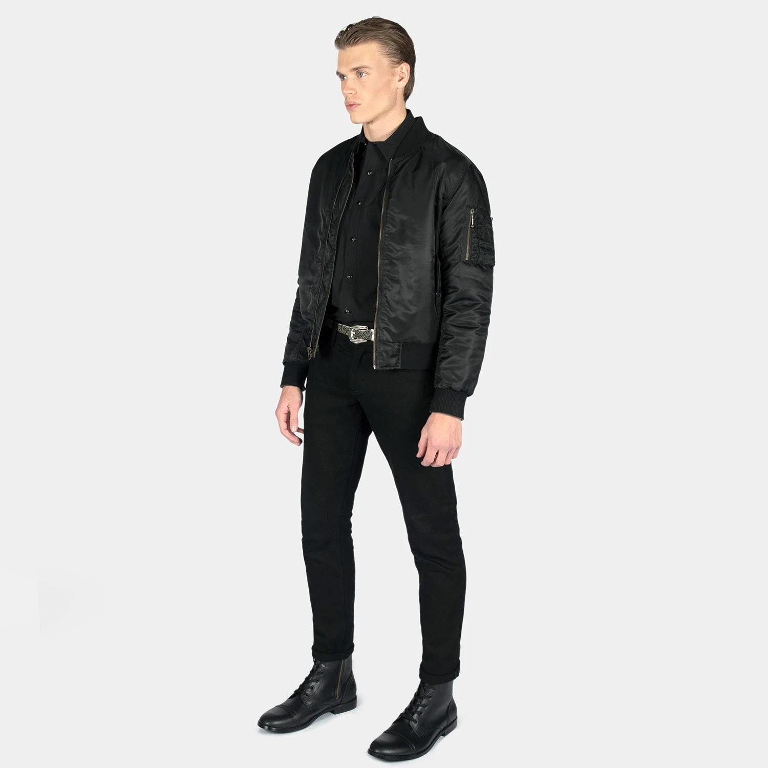 Vegan Division – Black And Brass Faux Leather Combat Boots (Size 7, 7.5, 8, 8.5, 9, 9.5, 10, 10.5, 11, 12, 14) 6 Vegan Division – Black And Brass Faux Leather Combat Boots (Size 7, 7.5, 8, 8.5, 9, 9.5, 10, 10.5, 11, 12, 14) - Image 6