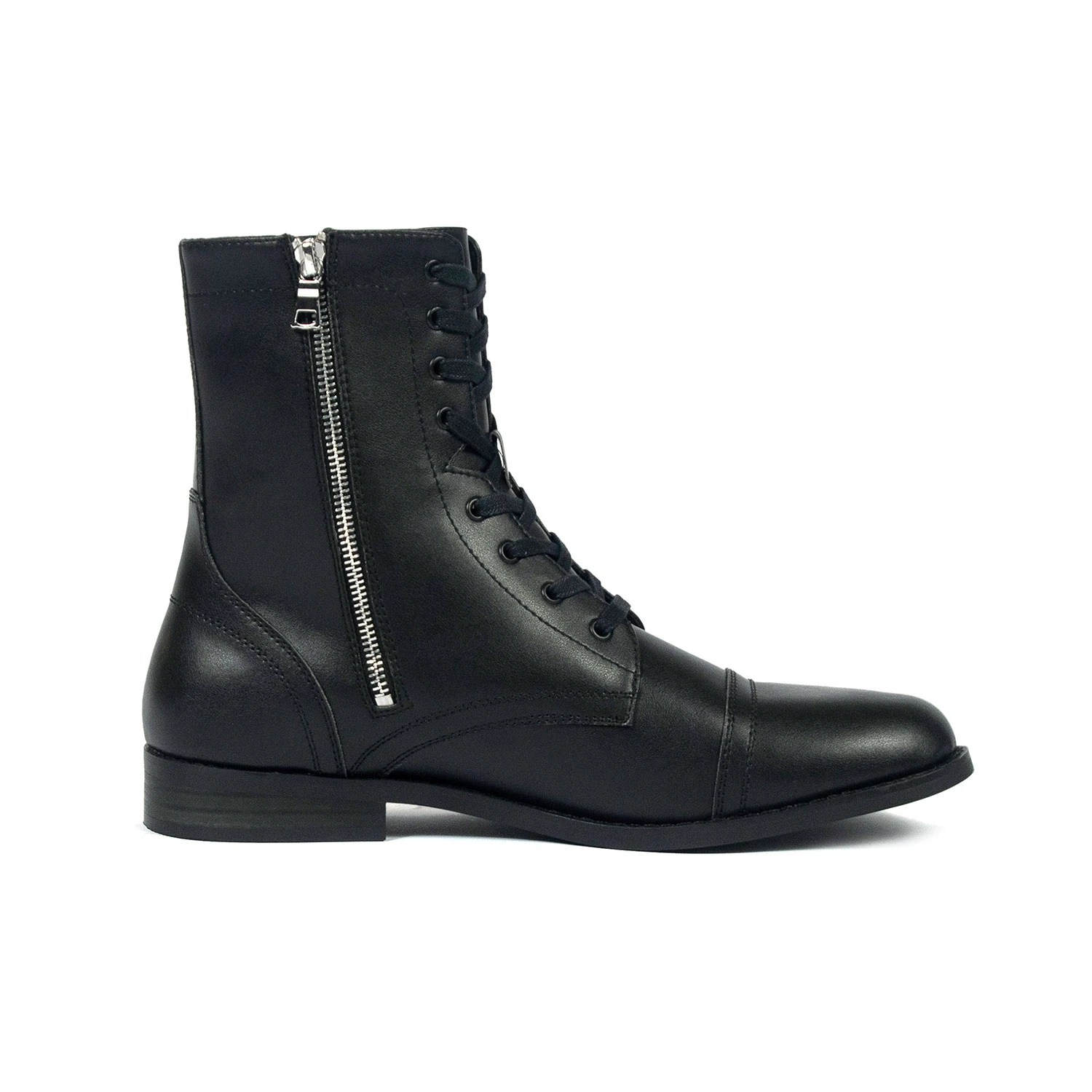 Vegan Division – Black And Nickel Faux Leather Combat Boots (Size 7, 7.5, 8, 8.5, 9, 9.5, 10, 10.5, 11, 12, 13, 14) 1 Vegan Division – Black And Nickel Faux Leather Combat Boots (Size 7, 7.5, 8, 8.5, 9, 9.5, 10, 10.5, 11, 12, 13, 14)