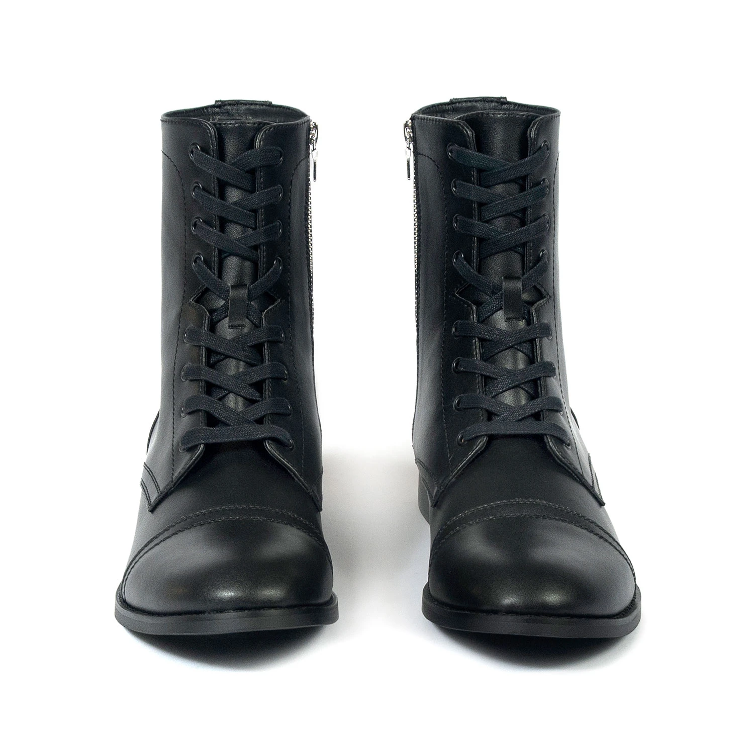 Vegan Division – Black And Nickel Faux Leather Combat Boots (Size 7, 7.5, 8, 8.5, 9, 9.5, 10, 10.5, 11, 12, 13, 14) 4 Vegan Division – Black And Nickel Faux Leather Combat Boots (Size 7, 7.5, 8, 8.5, 9, 9.5, 10, 10.5, 11, 12, 13, 14) - Image 4