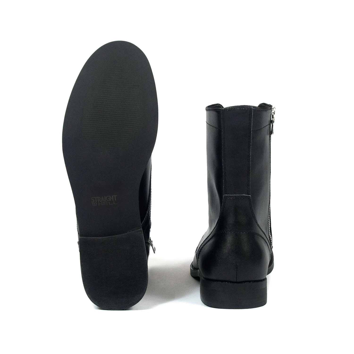 Vegan Division – Black And Nickel Faux Leather Combat Boots (Size 7, 7.5, 8, 8.5, 9, 9.5, 10, 10.5, 11, 12, 13, 14) 6 Vegan Division – Black And Nickel Faux Leather Combat Boots (Size 7, 7.5, 8, 8.5, 9, 9.5, 10, 10.5, 11, 12, 13, 14) - Image 6