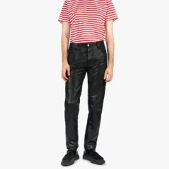 Vegan Good Guy Joe – Slim Fit Faux Leather Pants (Size 28, 32, 34)