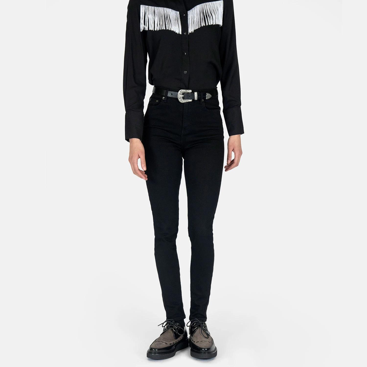 Vegan Hawkins – Black And Grey Faux Leather Creepers 6 Vegan Hawkins – Black And Grey Faux Leather Creepers - Image 6