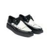Vegan Hawkins – Black And White Faux Leather Creepers