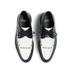 Vegan Hawkins – Black And White Faux Leather Creepers 9 Vegan Hawkins – Black And White Faux Leather Creepers -Straight To Hell veg haw blk wht w 4