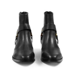 Vegan Libertine – Black And Brass Faux Leather Harness Boots (Size 7, 7.5, 8, 10.5, 11, 12, 13, 14) 10 Vegan Libertine – Black And Brass Faux Leather Harness Boots (Size 7, 7.5, 8, 10.5, 11, 12, 13, 14) -Straight To Hell veg lib blk bra men w 4