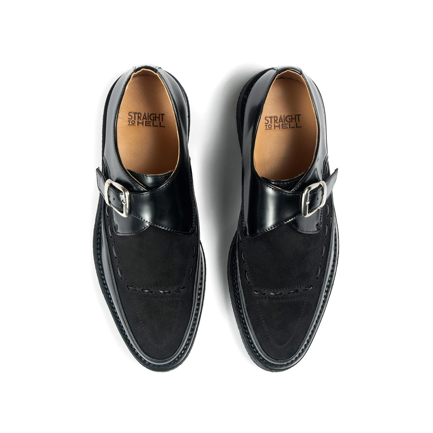 Vegan Memphis – Black And Black Faux Leather Creepers 4 Vegan Memphis – Black And Black Faux Leather Creepers - Image 4