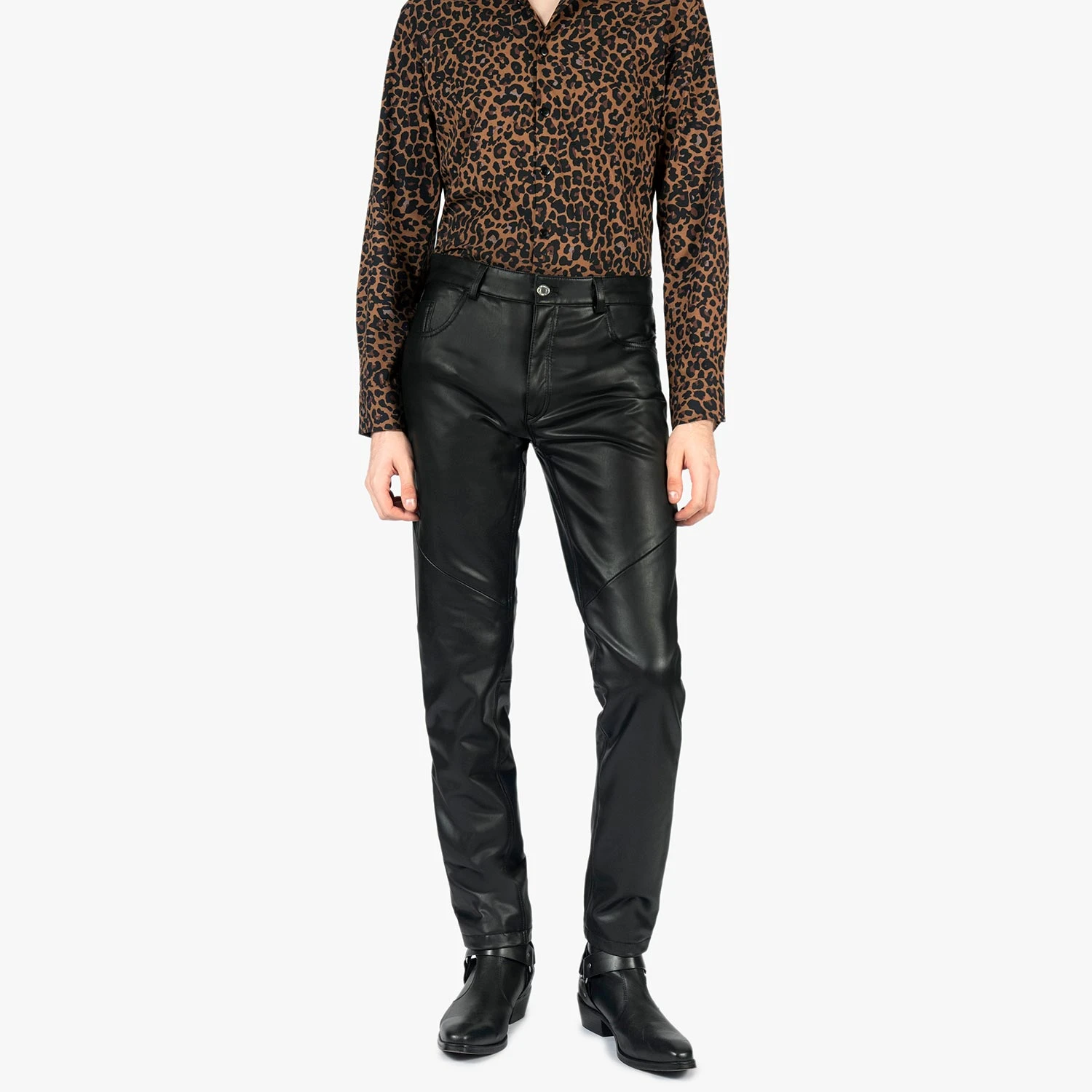 Vegan Narrow Eddie – Slim Fit Faux Leather Pants 1 Vegan Narrow Eddie – Slim Fit Faux Leather Pants