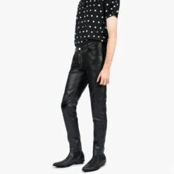 Vegan Proper Citizen – Skinny Fit Faux Leather Pants -Straight To Hell veg pro cit w 2