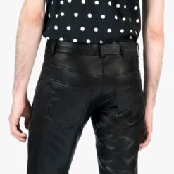 Vegan Proper Citizen – Skinny Fit Faux Leather Pants -Straight To Hell veg pro cit w 3