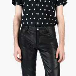 Vegan Proper Citizen – Skinny Fit Faux Leather Pants -Straight To Hell veg pro cit w 6