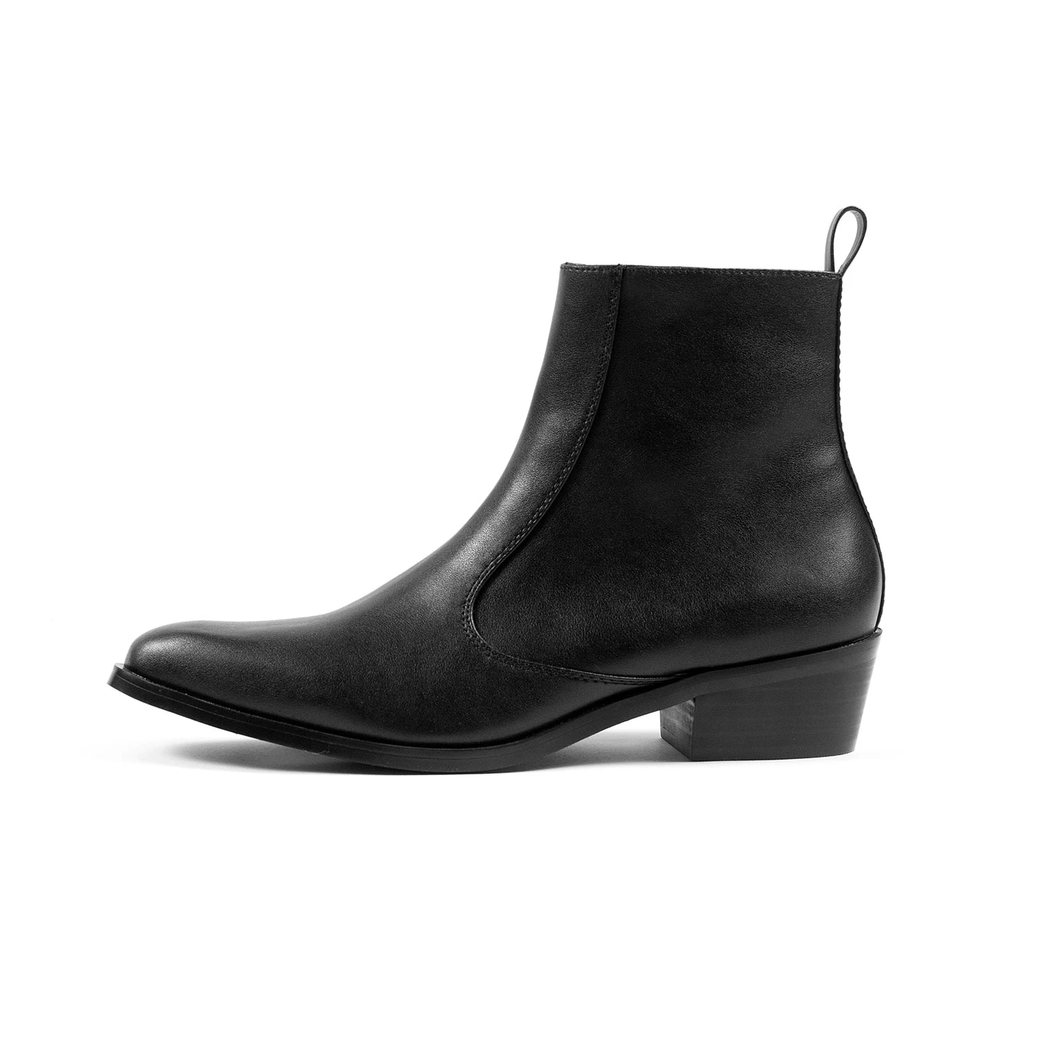 Vegan Richards – Black Faux Leather Zip Boots 2 Vegan Richards – Black Faux Leather Zip Boots - Image 2