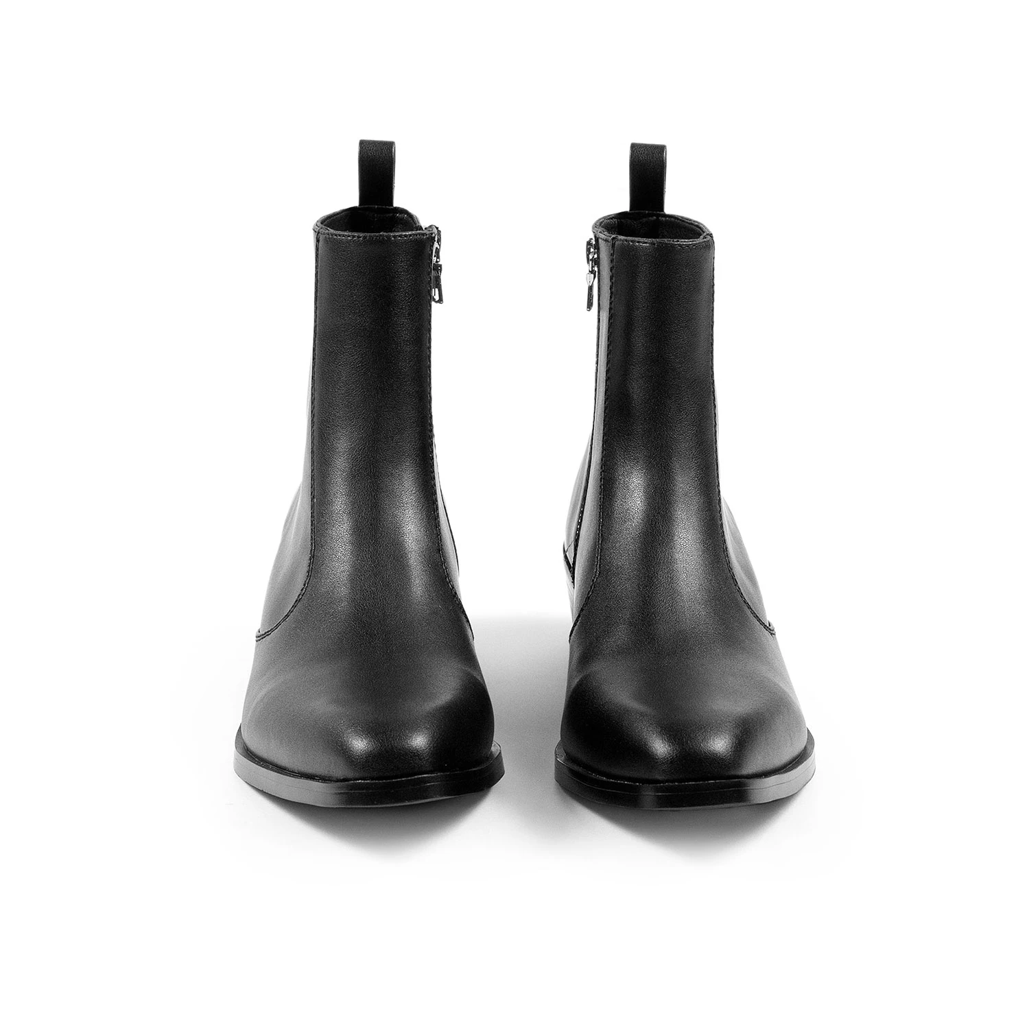 Vegan Richards – Black Faux Leather Zip Boots 3 Vegan Richards – Black Faux Leather Zip Boots - Image 3