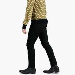 Vegan Richards – Black Snakeskin Faux Leather Zip Boots -Straight To Hell veg ric blk sna men w 6