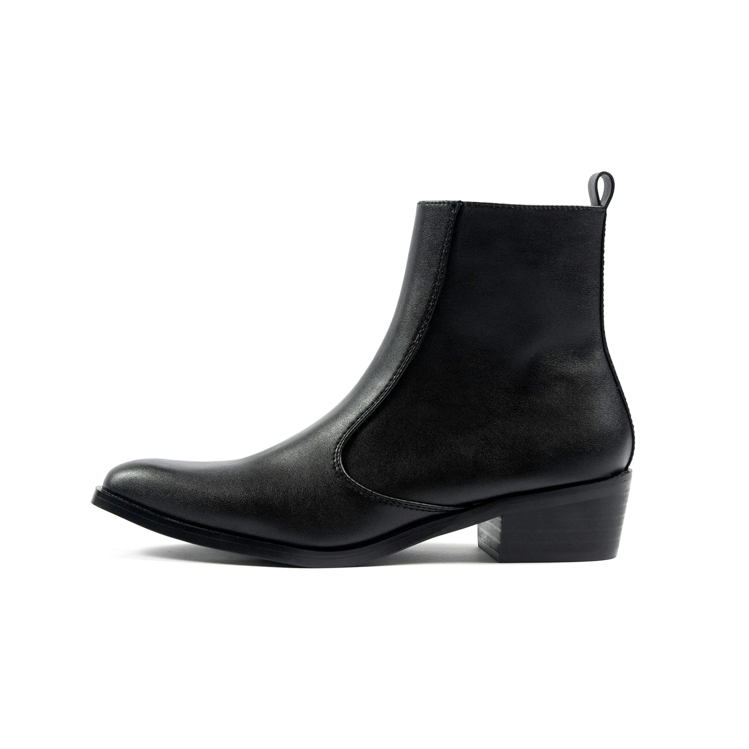 Vegan Richards – Black Faux Leather Zip Boots (Size 6.5, 7.5, 8.5, 9, 9.5) 2 Vegan Richards – Black Faux Leather Zip Boots (Size 6.5, 7.5, 8.5, 9, 9.5) - Image 2