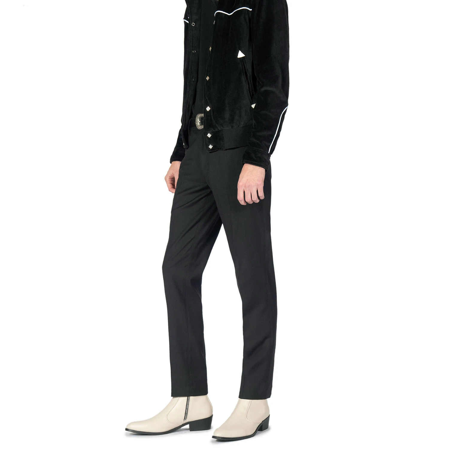 Vegan Richards – Cream Faux Leather Zip Boots 7 Vegan Richards – Cream Faux Leather Zip Boots - Image 7