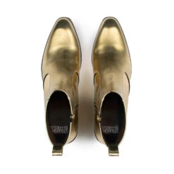 Vegan Richards – Gold Faux Leather Zip Boots 12 Vegan Richards – Gold Faux Leather Zip Boots -Straight To Hell veg ric gol men w 6