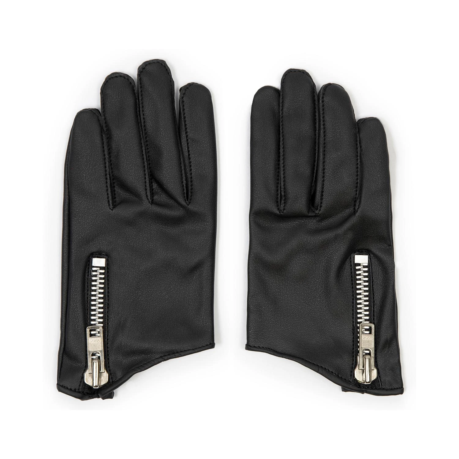 Vegan Throttle – Faux Leather Zip Gloves (Size XS) 1 Vegan Throttle – Faux Leather Zip Gloves (Size XS)