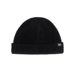 Wanderer – Black Viscose Short Beanie