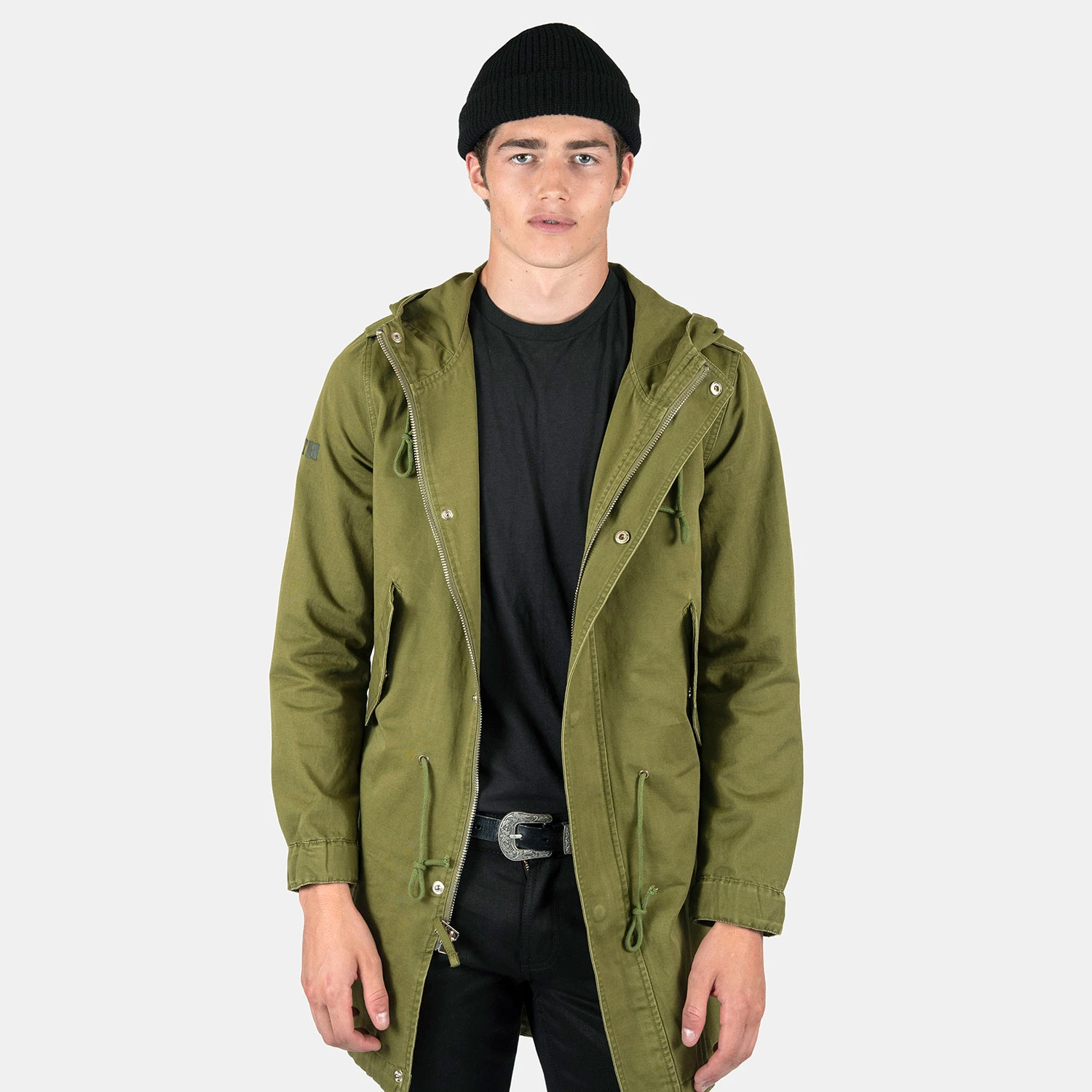 Wanderer – Black Wool Short Beanie 2 Wanderer – Black Wool Short Beanie - Image 2