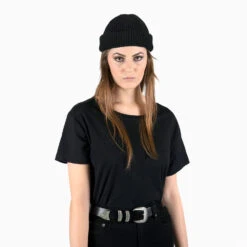 Wanderer – Black Wool Short Beanie 9 Wanderer – Black Wool Short Beanie -Straight To Hell wan blk woo w 3