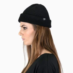 Wanderer – Black Wool Short Beanie 10 Wanderer – Black Wool Short Beanie -Straight To Hell wan blk woo w 4