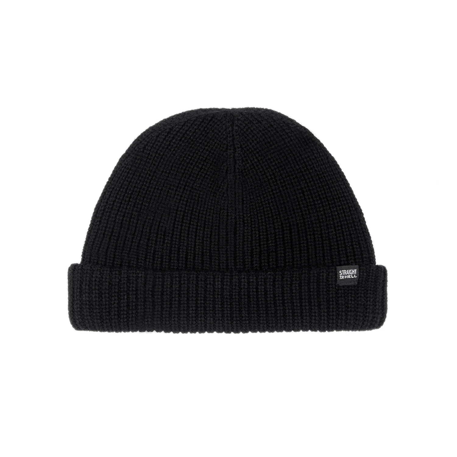 Wanderer – Black Wool Short Beanie 1 Wanderer – Black Wool Short Beanie